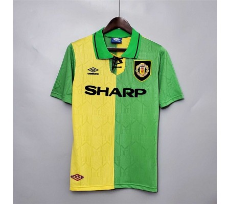 Manchester United 92/94 Away Green&Yellow Soccer Jersey